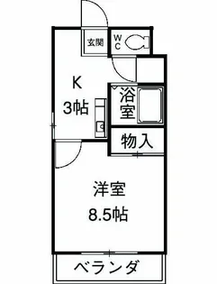 ハイツフーキ【205号室】の間取り