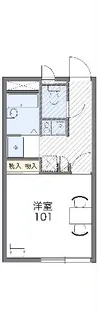 レオパレスカトレア【206号室】の間取り
