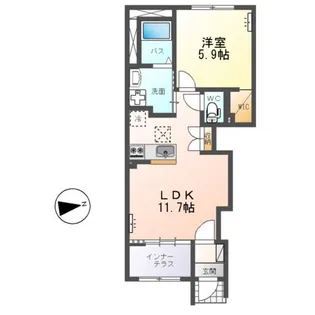 フロントアイランドⅡ【1階】の間取り