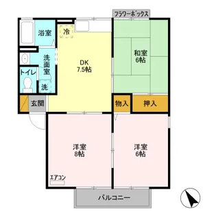 ハイツルミエール B【1階】の間取り