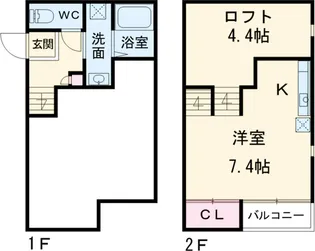 GRANDTIC EAST CHIBA【1階】の間取り