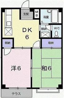 フランボワーズB【1階】の間取り