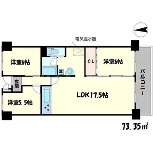 朝日プラザ千里A棟【1階】の間取り