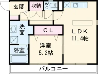 パブリックガーデンⅡ【105号室】の間取り