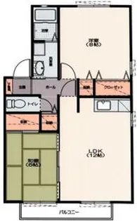 ラッキーハイツA【2階】の間取り