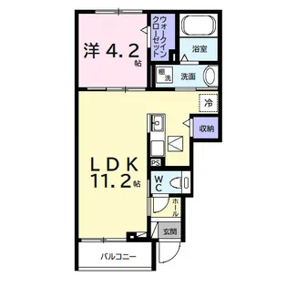 グレイスコート【1階】の間取り