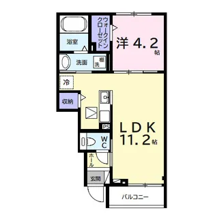 グレイスコート【1階】の間取り