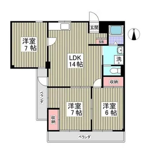 林ハイツⅡ【5階】の間取り