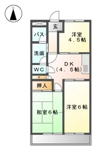 タカネハイツ【2階】の間取り