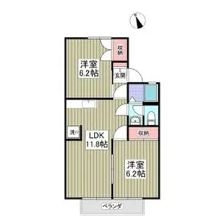 セジュール滝の原B【2階】の間取り