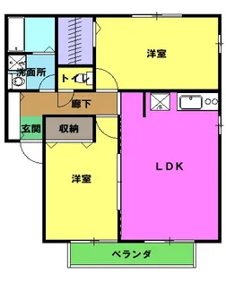 ベルデ藤原【2階】の間取り