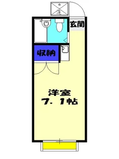 栗原ハイツ【101号室】の間取り