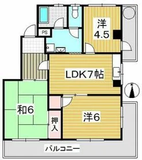 コーポ小見野【301号室】の間取り