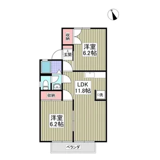 セジュール滝の原B【2階】の間取り