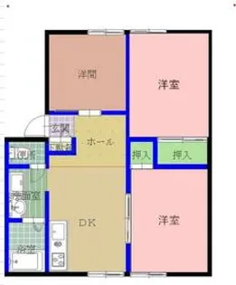 グリーンタウン勝田台B【1階】の間取り