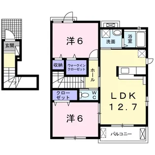 アンフィル【2階】の間取り