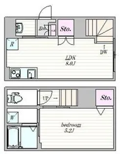 ザ・クラスアーバンス早稲田南【104号室】の間取り