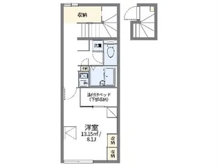 レオパレスファースト【205号室】の間取り