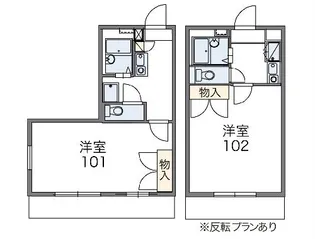 レオパレス金屋橋【105号室】の間取り