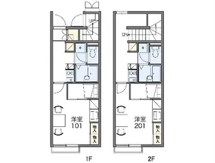 レオパレス筒井【101号室】の間取り