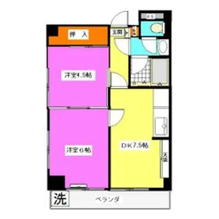 本八幡ダイヤモンドマンション【4階】の間取り