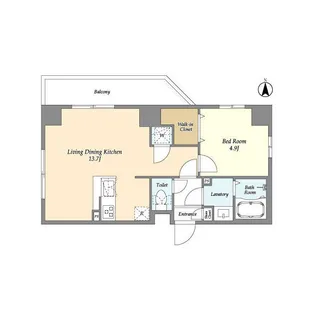 アルファコート谷在家【4階】の間取り