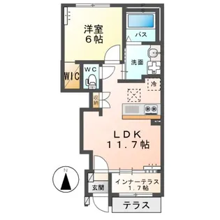 グラティア【1階】の間取り