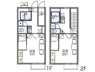 レオパレス未来【104号室】の間取り