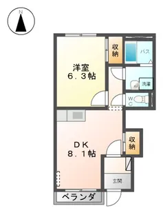 フォレスト ヴィラ パートⅡ【1階】の間取り