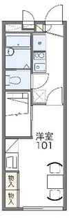 レオパレスメルベーユ【102号室】の間取り