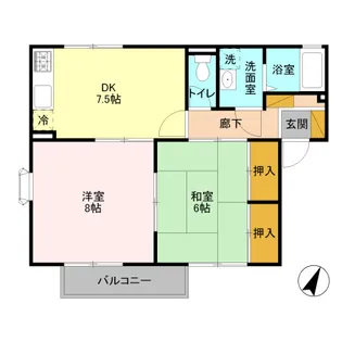 タツミハイツ B【1階】の間取り