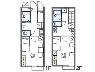 レオパレスプリマヴェーラ110【103号室】の間取り