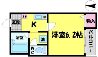 Collection桜ノ宮Ⅰ【308号室】の間取り