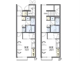 レオパレスディアコートB【102号室】の間取り
