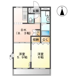 コンフォート桜【1階】の間取り