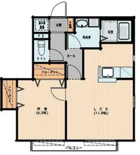 ウィンコーポラス B【102号室】の間取り