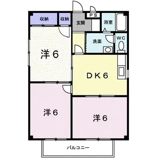 メゾンゆりの木【2階】の間取り
