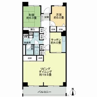 テレパレス船橋三咲A棟【3階】の間取り