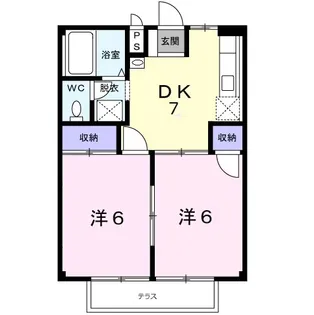 コーポ・ミッシェル【1階】の間取り