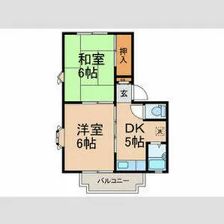 グリーンヒル【201号室】の間取り