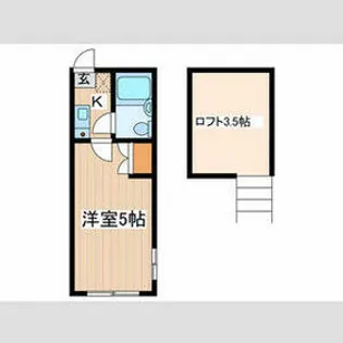 アスコット西国立【2階】の間取り
