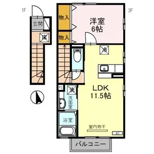 アークヒルズ A【2階】の間取り