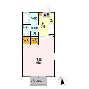 シャトーグランドハイム D【2階】の間取り