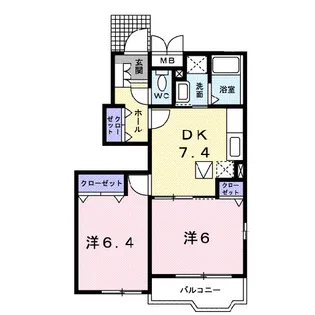 プロムナードⅢ【1階】の間取り