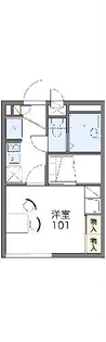 レオパレスシャルマンⅡ【101号室】の間取り