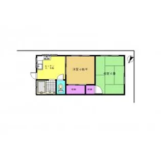 第二コーポ キガサワ【201号室】の間取り