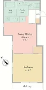 ハウスパティオ【1階】の間取り