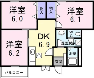 カボティーヌ【1階】の間取り
