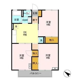 ネオシティ中島 A【2階】の間取り