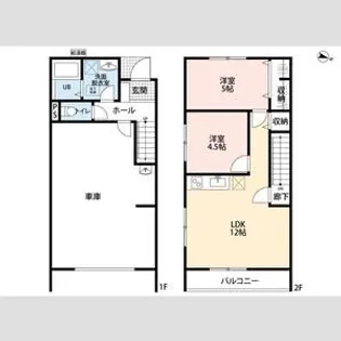 ガレージハウス久喜青毛【2階】の間取り